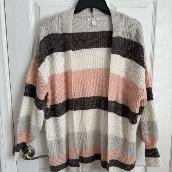 Nine West Sweaters - Nine West Multicolor Striped Cardigan